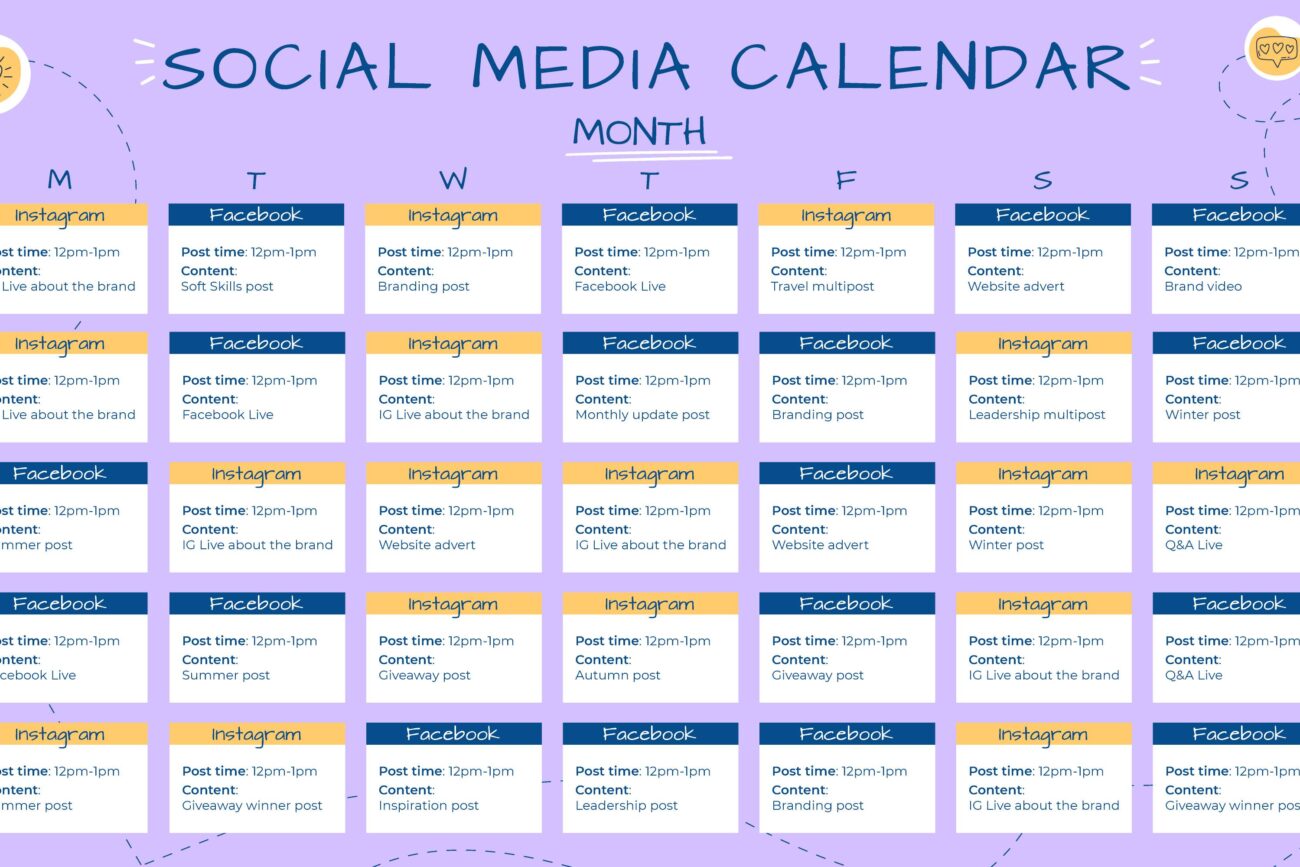 social media content planning