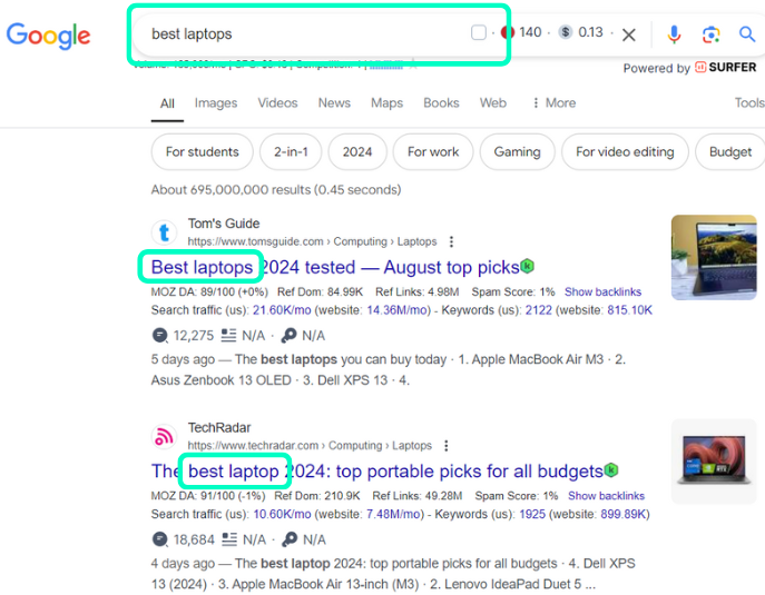 On-page seo checklist title tag optimization